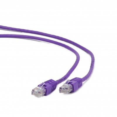 Cablu retea utp cat.5e 0.5m violet, gembird pp12-0.5m/v
